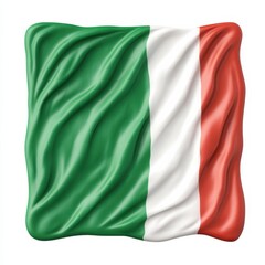 Obraz premium Icon of the Italian flag with a wavy design representing national pride and culture