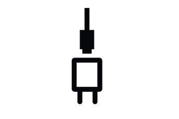 vector icons of chargers, adapters, and power plugs.
