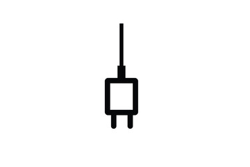 vector icons of chargers, adapters, and power plugs.