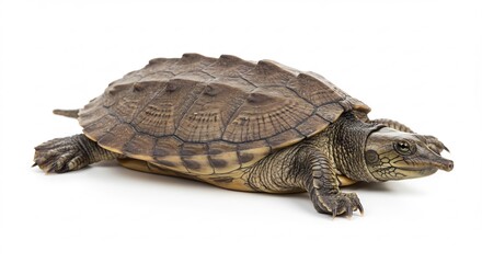 Obraz premium Striking Tortoise Studio Shot Soft Light. AI Generated