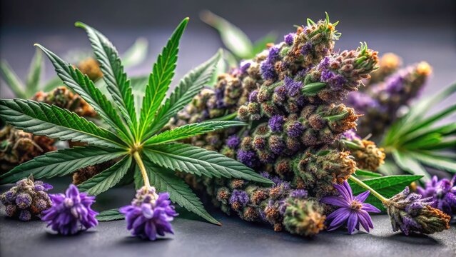 Linalool Terpene: Calming Lavender & Cannabis Buds - High-Resolution Food Photography