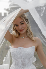 Bridal Beauty Wrapped in Veil An Ethereal and Captivating Wedding Portrait Experience