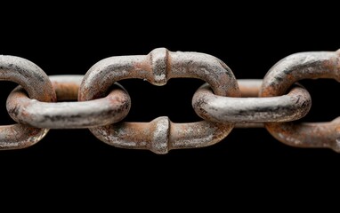 Fototapeta premium Rusty Metal Chain Close-Up