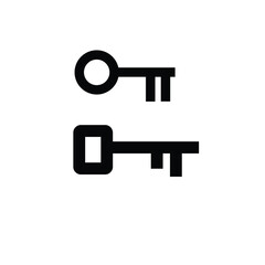 vector icon of a key for secure access.