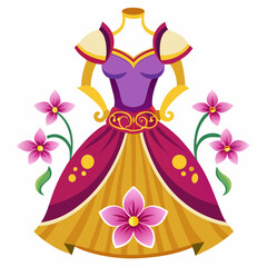 vector illustration of a princess