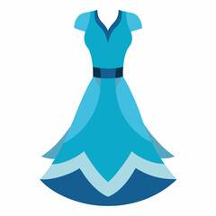 wedding dress vector illustration