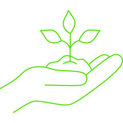 Reforestation line icon