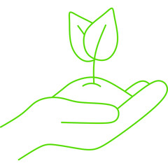 Reforestation line icon