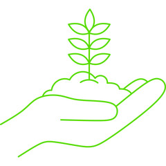 Reforestation line icon
