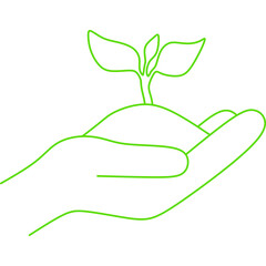 Reforestation line icon