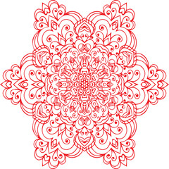Beautiful flower art and mandala vector design