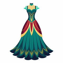 vector illustration of a dress