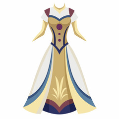 wedding dress vector illustration