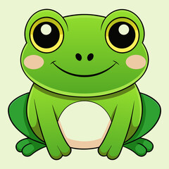Obraz premium cute frog kawaii