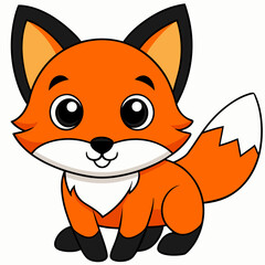 Obraz premium cute fox kawaii