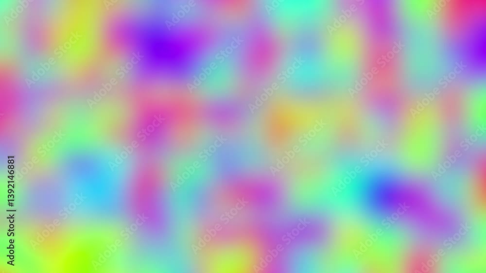 Poster Colorful vibrant liquid gradient abstract color changing artistic fun and bright holographic background animation