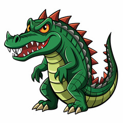 cartoon, dinosaur, animal, dragon, vector, illustration, crocodile, lizard, reptile, monster, green, fun, art, alligator, character, funny, dino, cute, drawing, t-rex, smile, fantasy, wild, tyrannosau