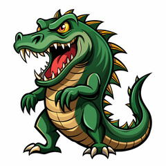Obraz premium green dragon vector