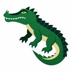 crocodile cartoon isolated on white