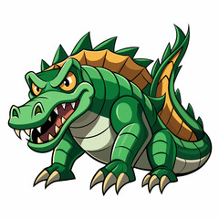 Obraz premium green dragon cartoon