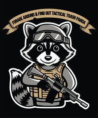 Forage Around & Find Out Tactical Trash Panda Graphic Design