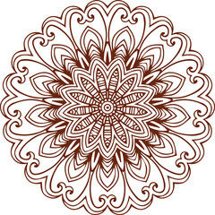 Beautiful flower art and mandala vector design