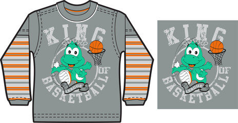 King of Basketball Kids T-shirt Design