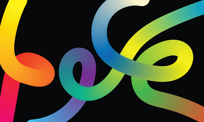 Abstract Color Background with Linear Gradient Shapes. Vector Pattern with Wavy Lines. Design Element with Rainbow Ribbon. Geometric Color Banner