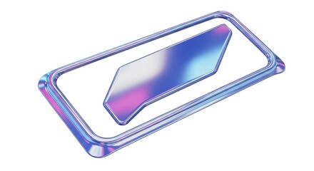 Chromatic Glass: Iridescent 3D Render AI Generated