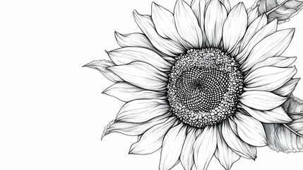 drawing of sunflower illustration