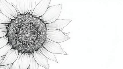 drawing of sunflower illustration