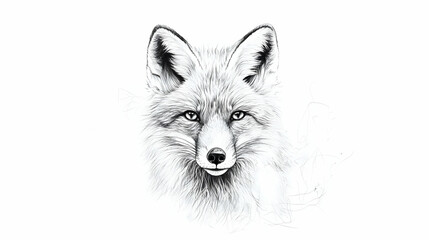 drawing of a fox illustration