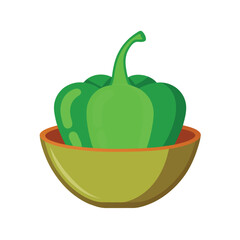 Sweet pepper vector art illustration