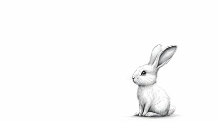 Obraz premium drawing bunny rabbit illustration