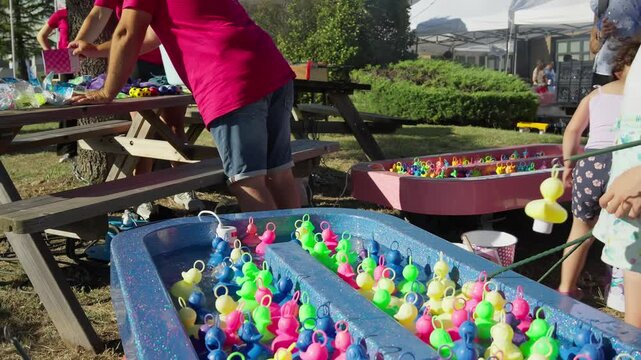 Jouons &agrave; la p&ecirc;che au canards