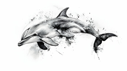 drawing dolphins illustration