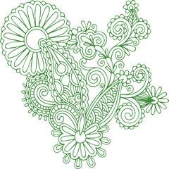 Beautiful flower art and mandala vector design