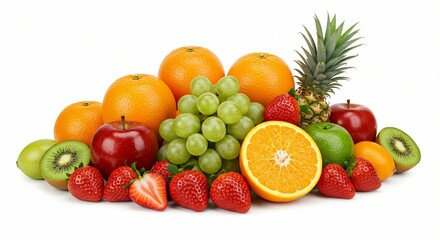 Assortment of Fruits and Vegetables Background