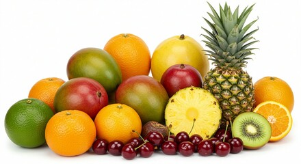 Assortment of Fruits and Vegetables Background