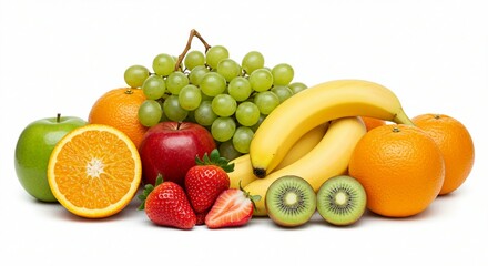 Assortment of Fruits and Vegetables Background