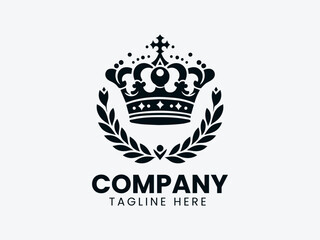 Elegant Crown Royalty Leadership Vector Logo Design, Royal Crown Elegant Logo, Leadership Crown Symbol Logo