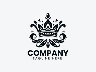 Elegant Crown Royalty Leadership Vector Logo Design, Royal Crown Elegant Logo, Leadership Crown Symbol Logo