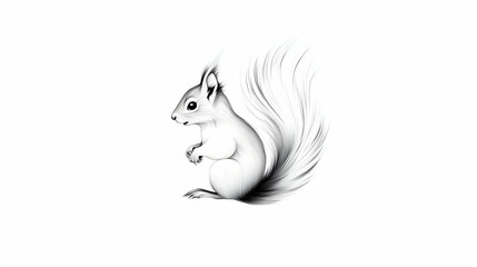 squirrel drawing illustration