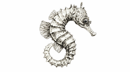 drawing seahorse illustration