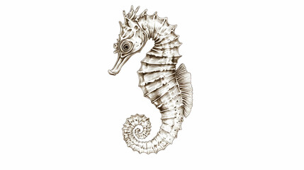 Fototapeta premium seahorse drawing illustration