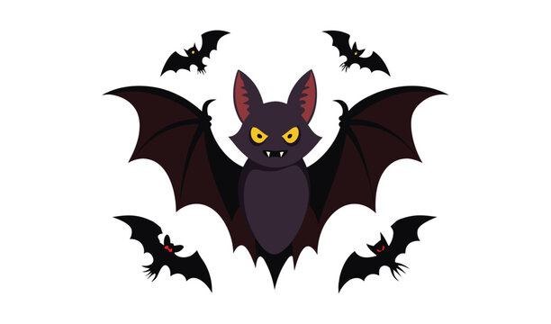 recommend clip art: Halloween bat set