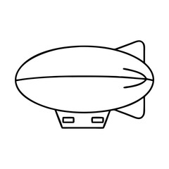 blimp icon, blimp line art - simple line art of blimp, perfect for blimp logos and icons