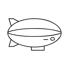blimp icon, blimp line art - simple line art of blimp, perfect for blimp logos and icons