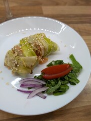 courgette roll with vegetable