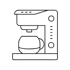 coffee maker icon, coffee maker line art - simple line art of coffee maker, perfect for coffee maker logos and icons